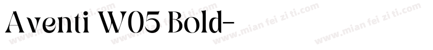 Aventi W05 Bold字体转换